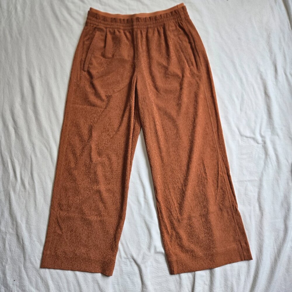 Athleta Echo Wide Leg Cropped Pant Sunbaked Clay 6